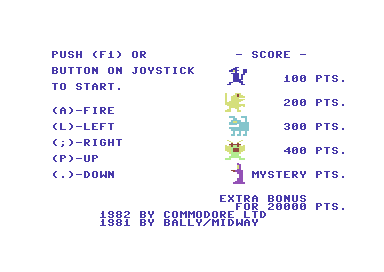 Wizard of Wor title screen for Commodore 64